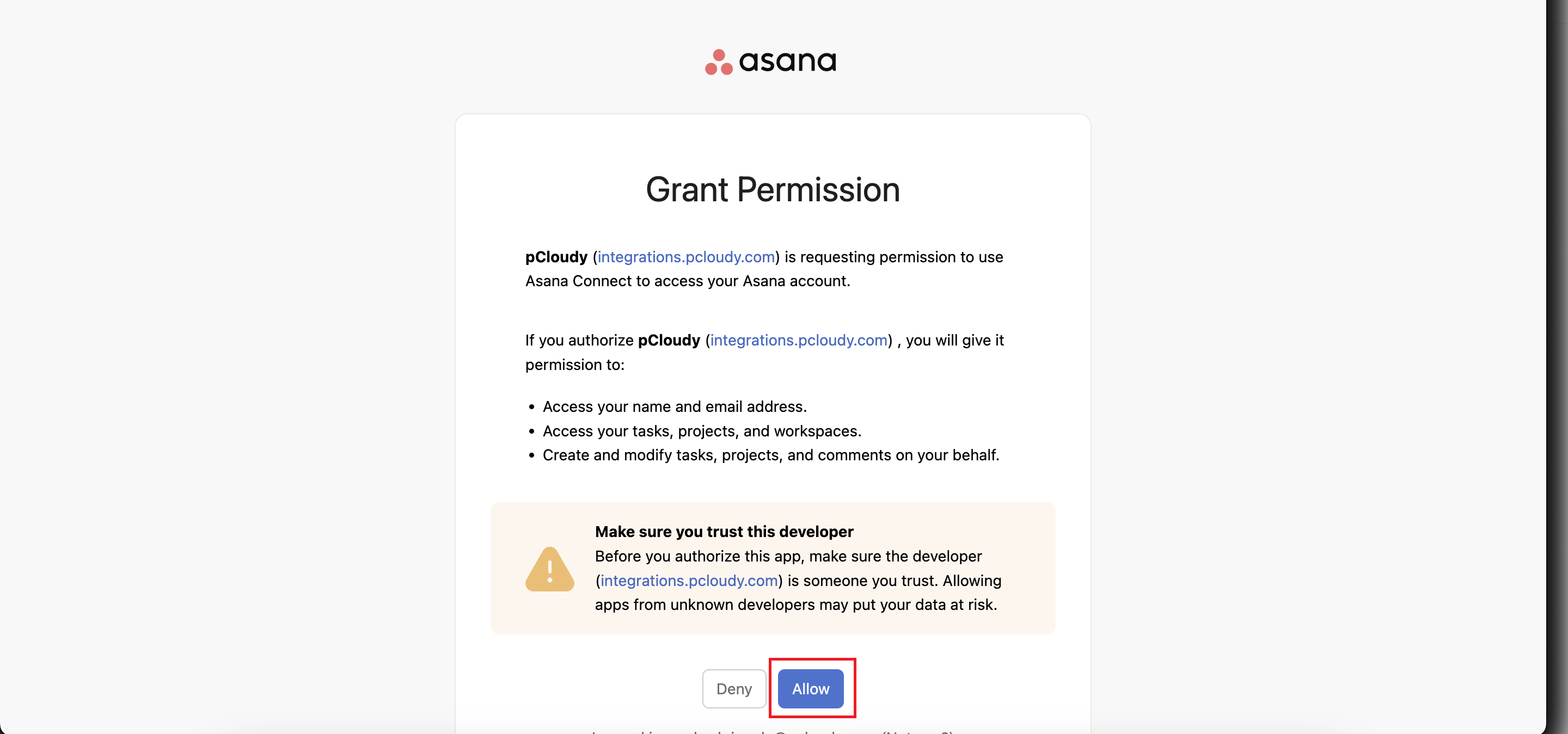 grant permissions