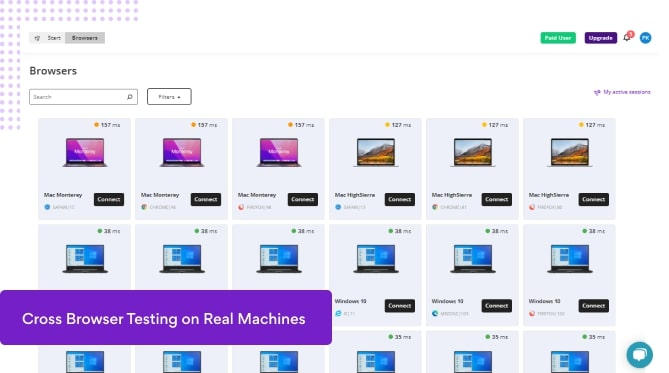 Cross Browser Testing on Real Machines