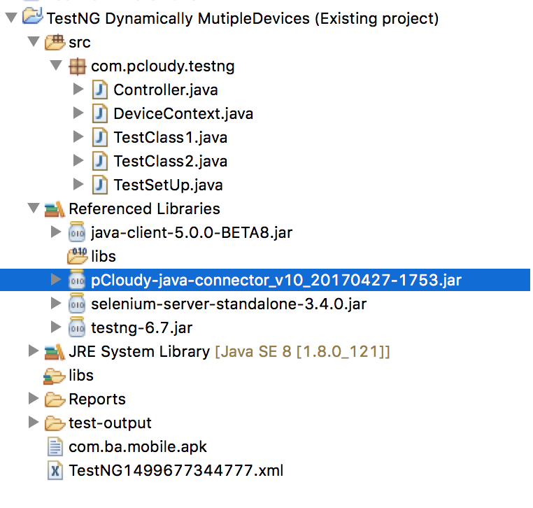 pCloudy Java Connector