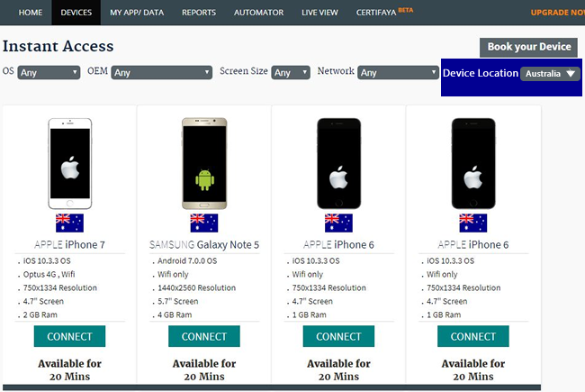 A Dedicated Mobile Device Cloud Now In Australia