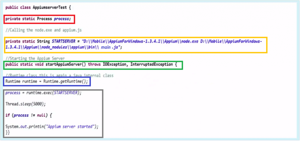 appium server start command appium server start command