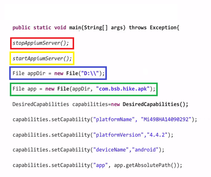 java appium server callback java appium server callback