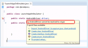 Test Automation Android Driver