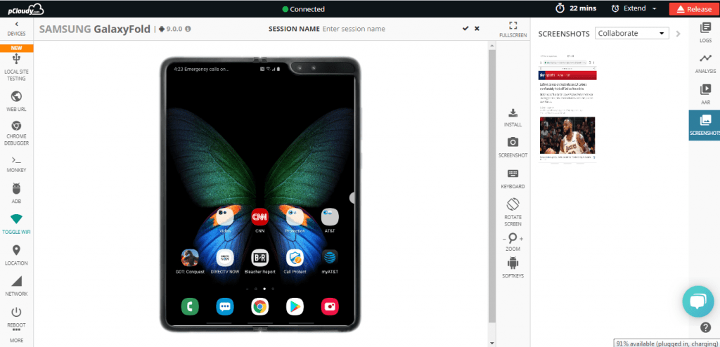 pCloudy samsung galaxy fold 3