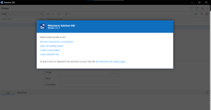 IDE Initial Screen