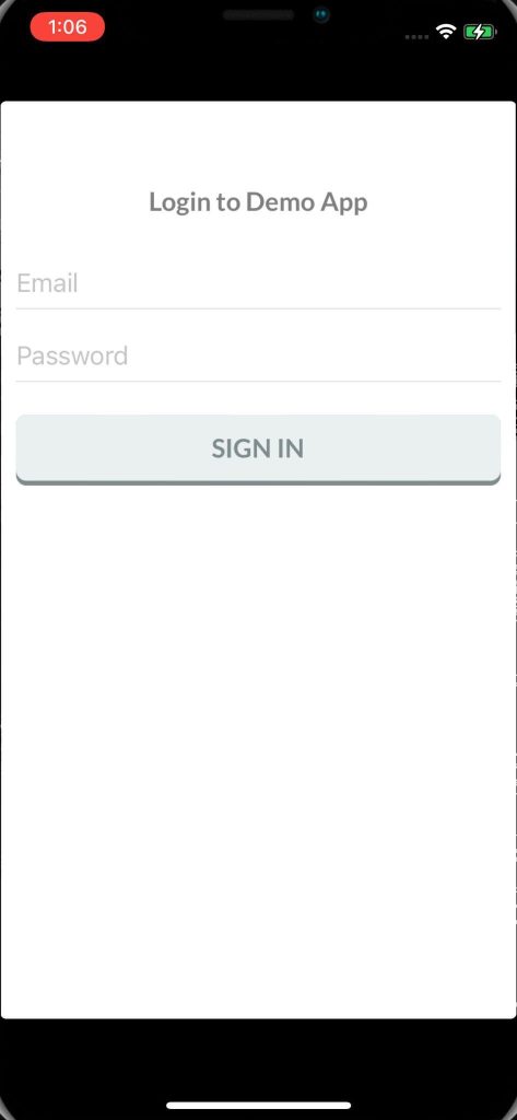 pcloudy app demo - login screen