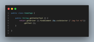 getcentertext method