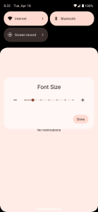 Quick Settings for Font-Size