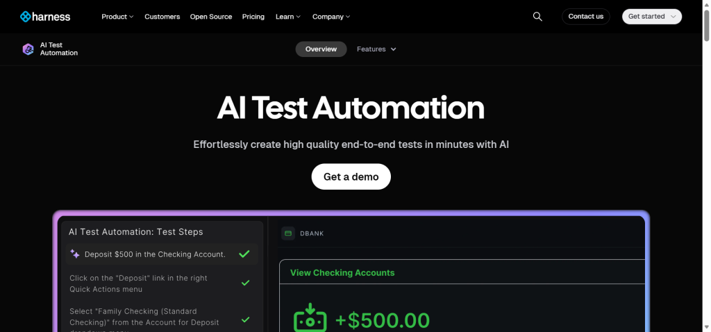 Harness AI Test Automation
