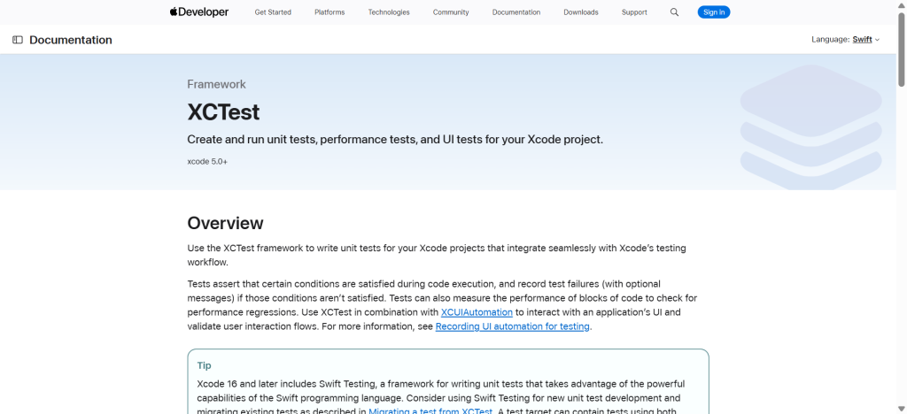 xctest-apple-developer-documentation